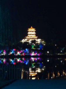 ​美丽的东营清风湖夜景，很漂亮，很美